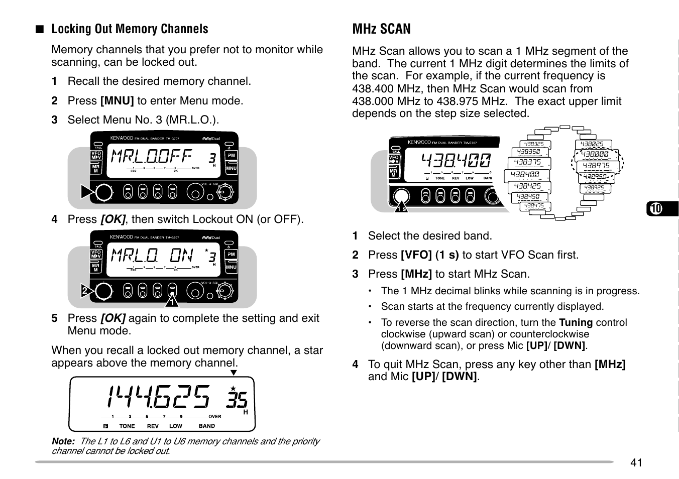 Mhz scan | Kenwood TM-G707 User Manual | Page 47 / 84