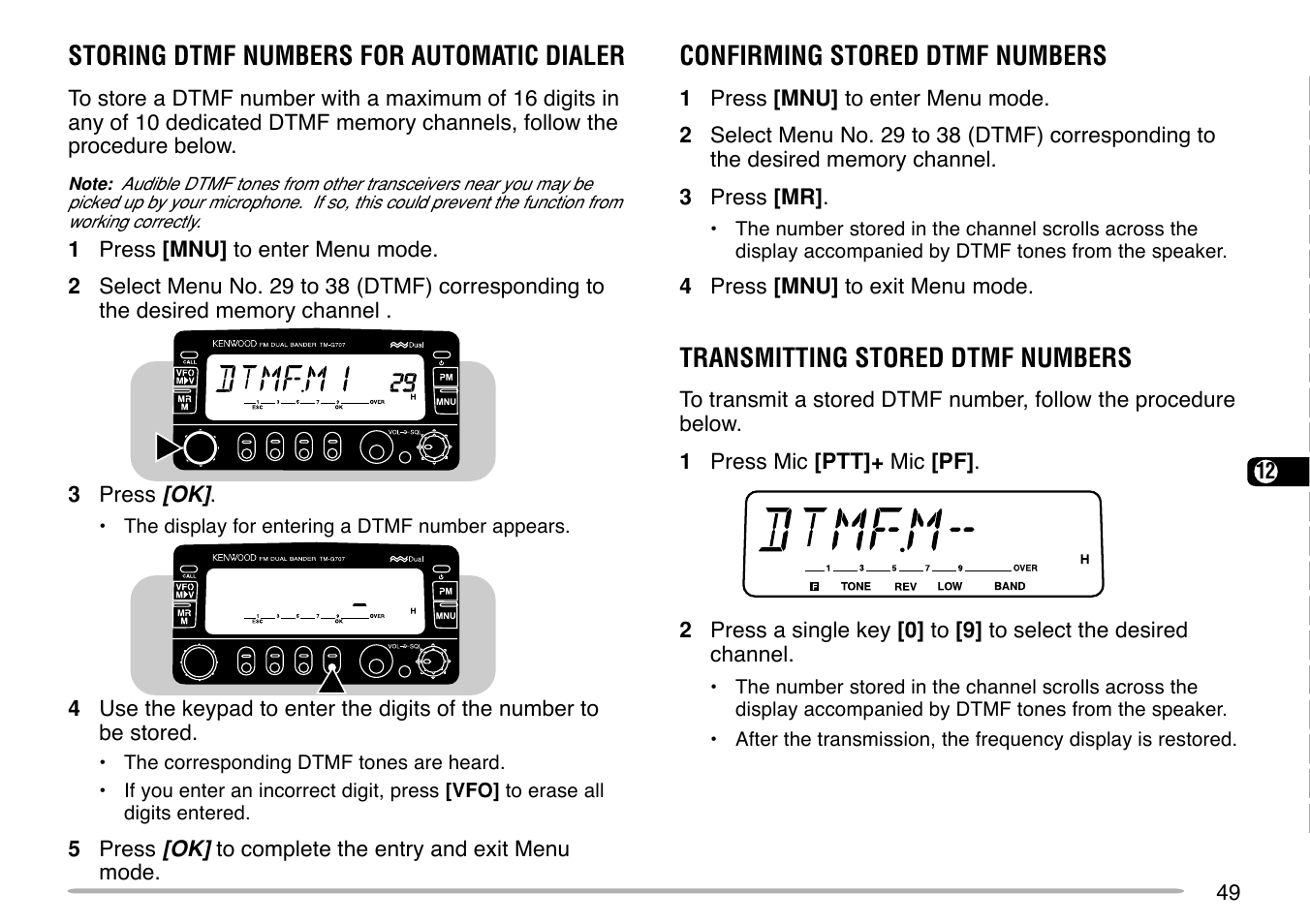 Kenwood TM-G707 User Manual | Page 55 / 84