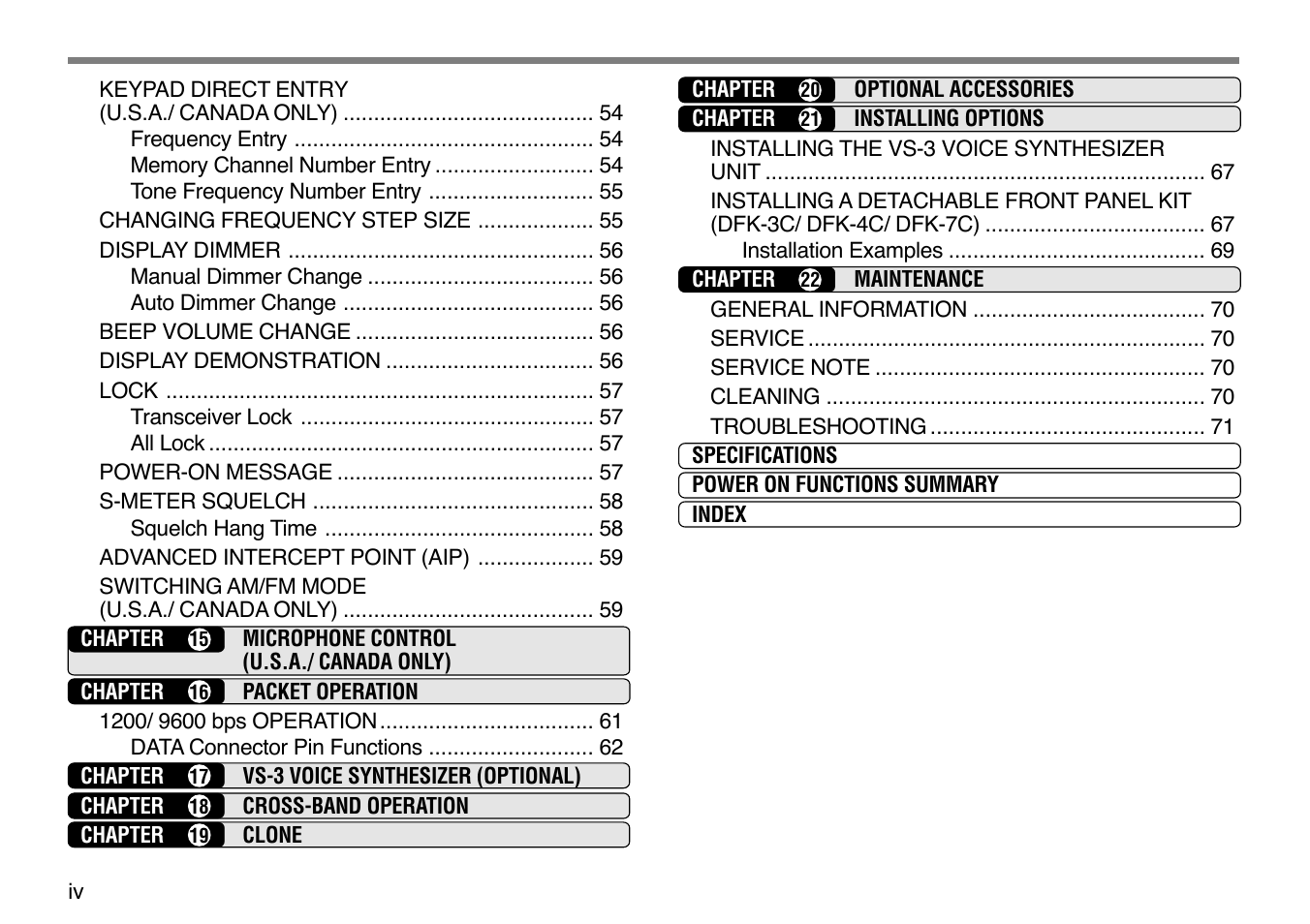 Kenwood TM-G707 User Manual | Page 6 / 84