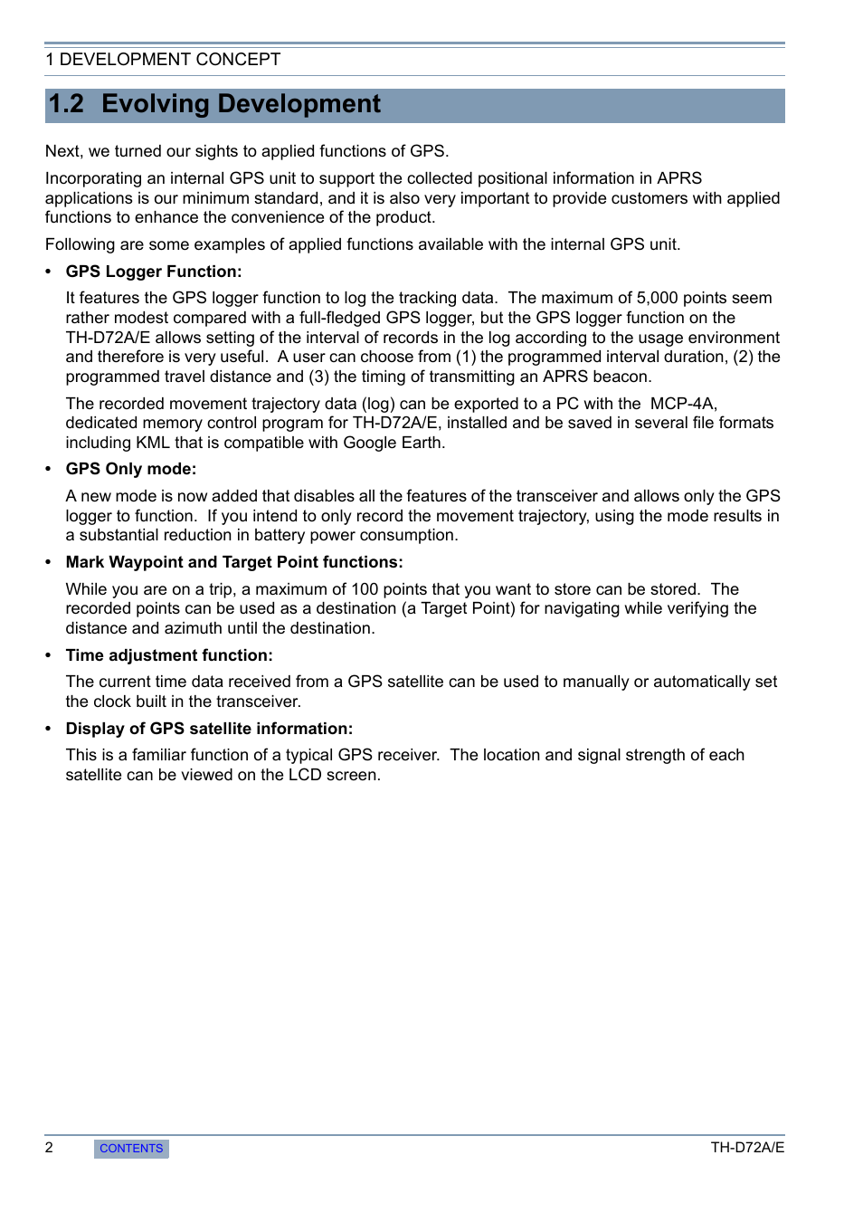 2 evolving development | Kenwood TH-D72A/E User Manual | Page 10 / 92