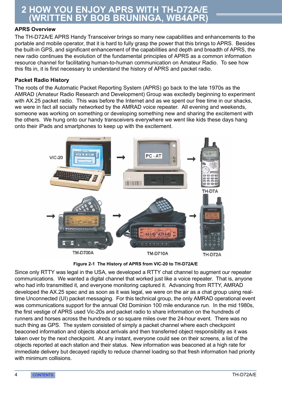 2 how you enjoy aprs with, Th-d72a/e (written by bob bruninga, wb4apr) | Kenwood TH-D72A/E User Manual | Page 12 / 92