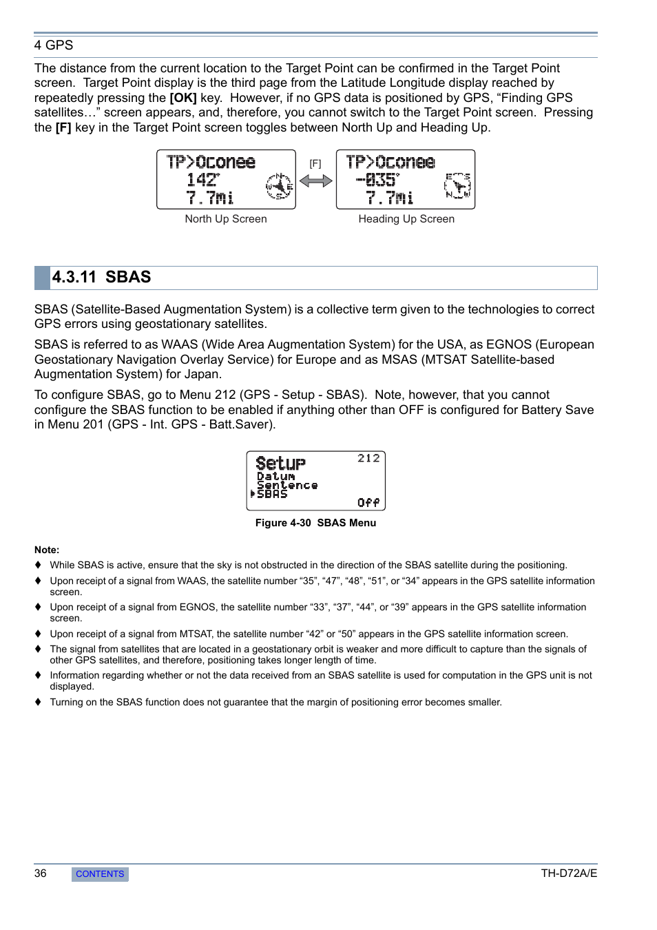 11 sbas, Sbas, 4 gps | Kenwood TH-D72A/E User Manual | Page 44 / 92