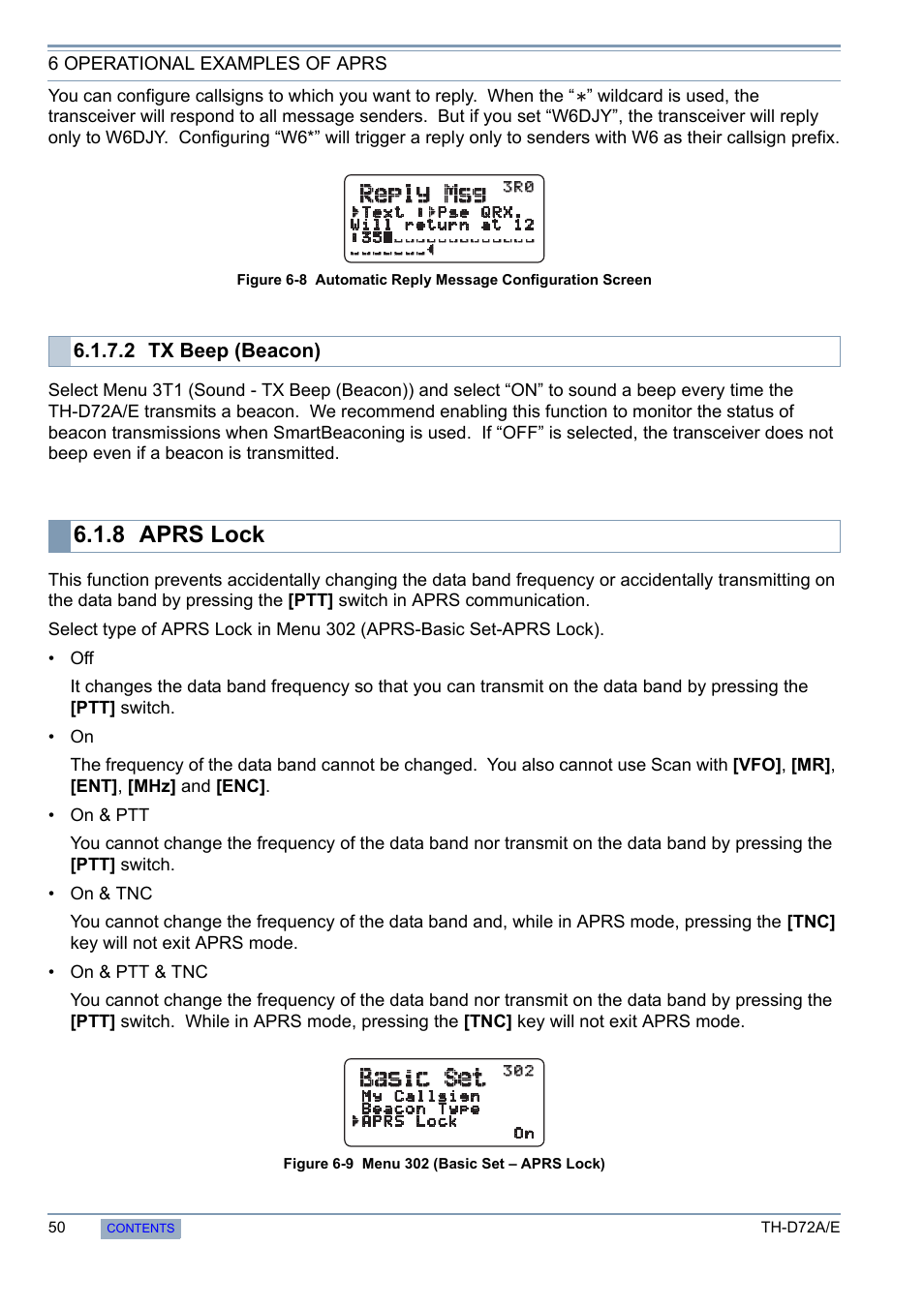 8 aprs lock, Aprs lock | Kenwood TH-D72A/E User Manual | Page 58 / 92