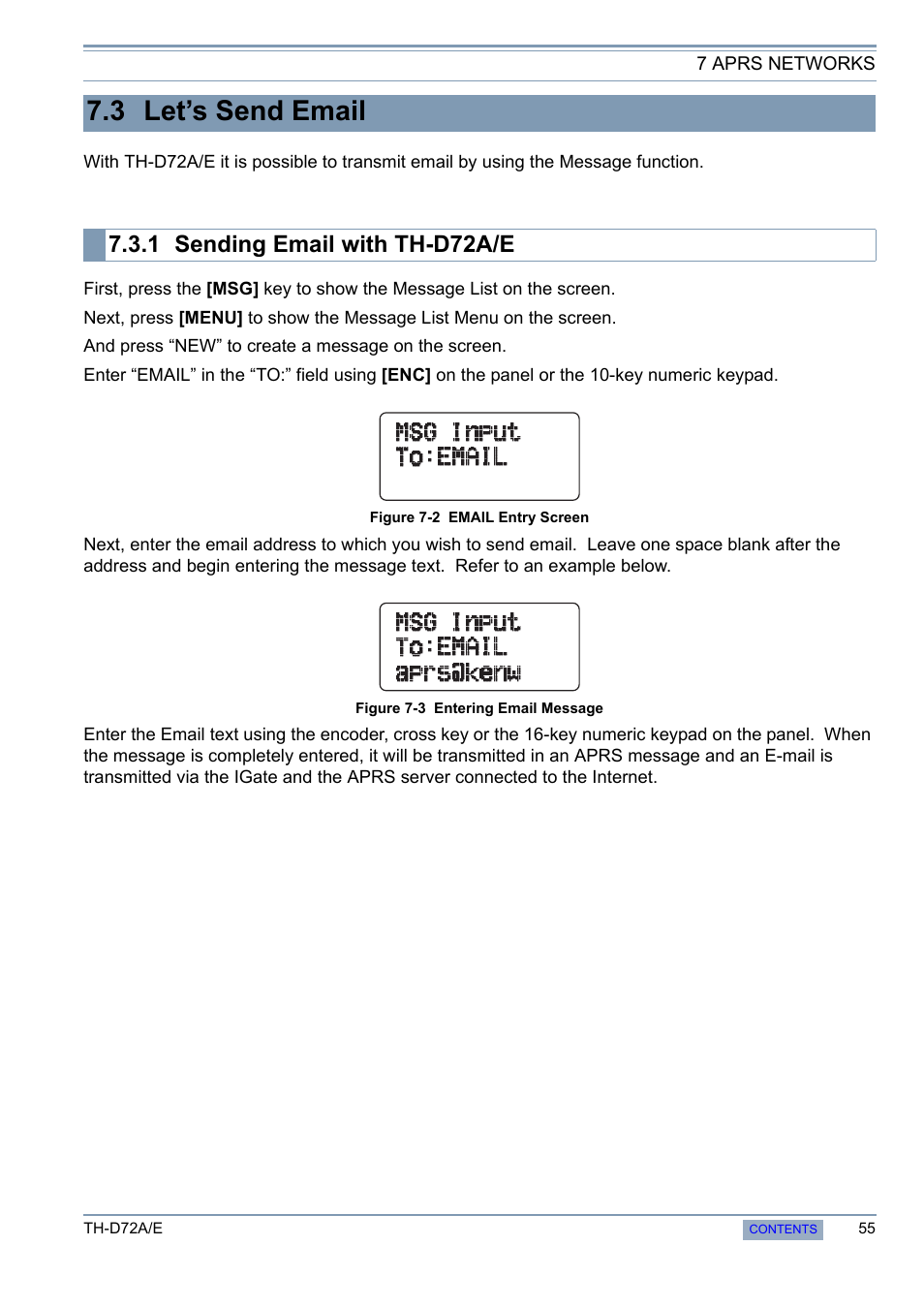 3 let’s send email, 1 sending email with th-d72a/e, Sending email with th-d72a/e | Kenwood TH-D72A/E User Manual | Page 63 / 92