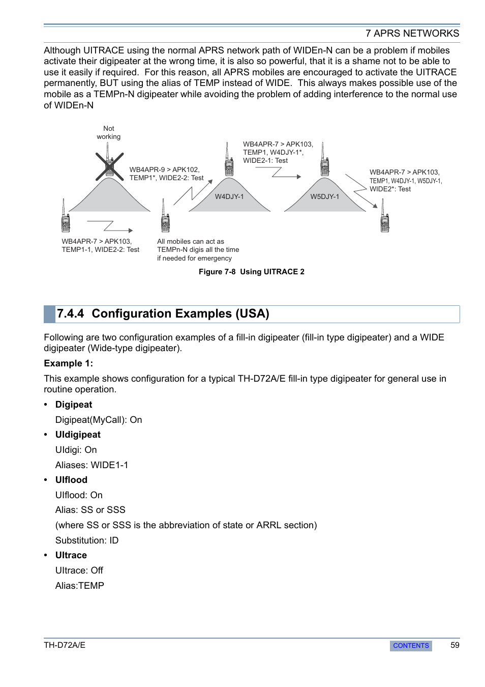 4 configuration examples (usa), Configuration examples (usa) | Kenwood TH-D72A/E User Manual | Page 67 / 92