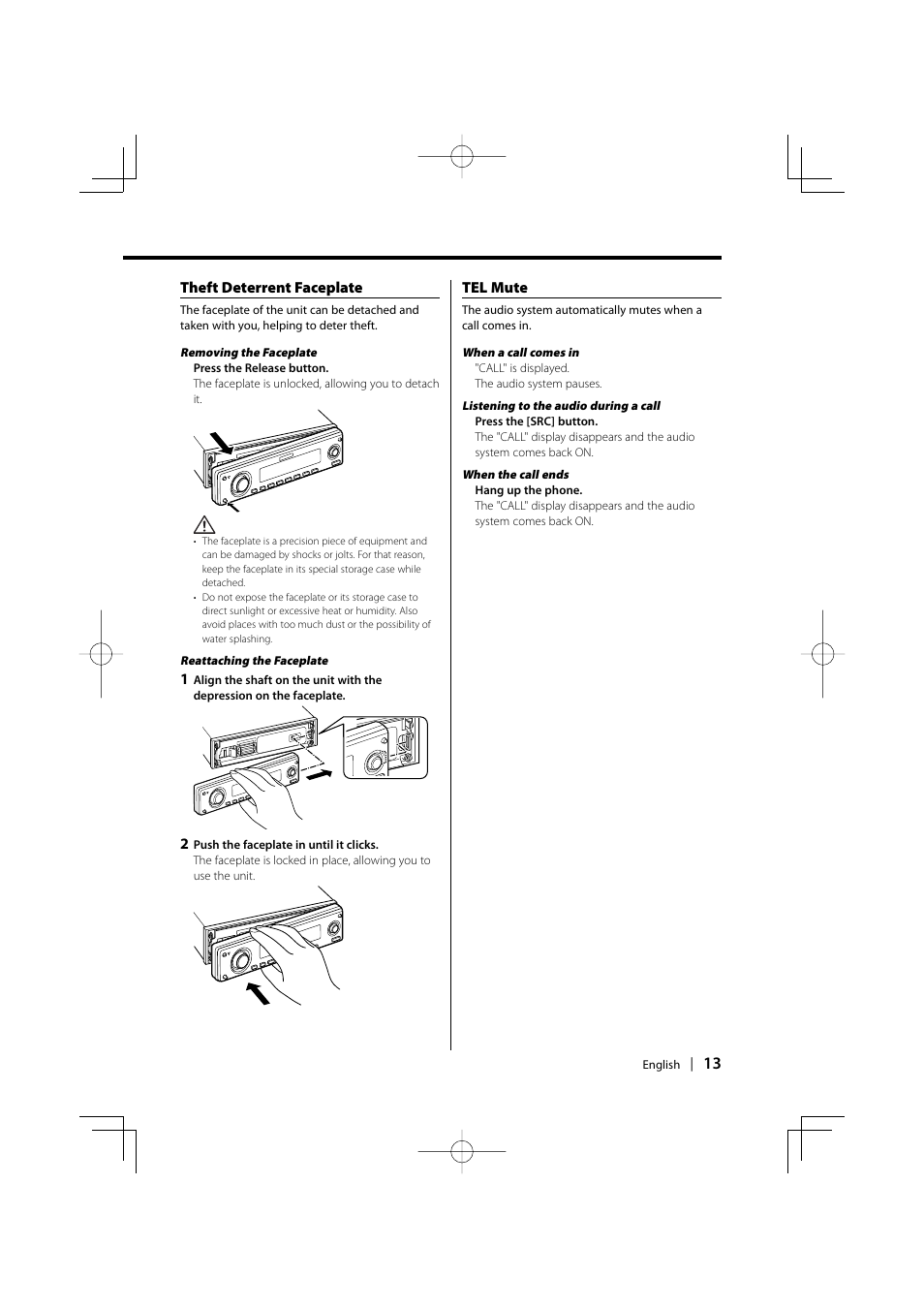 Kenwood CD-RECEIVER KDC-W6031 User Manual | Page 13 / 40