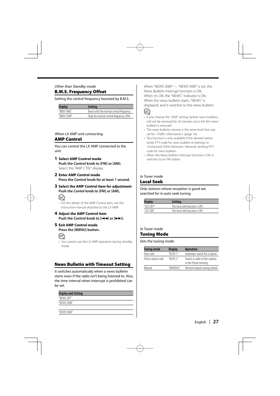 Kenwood CD-RECEIVER KDC-W6031 User Manual | Page 27 / 40