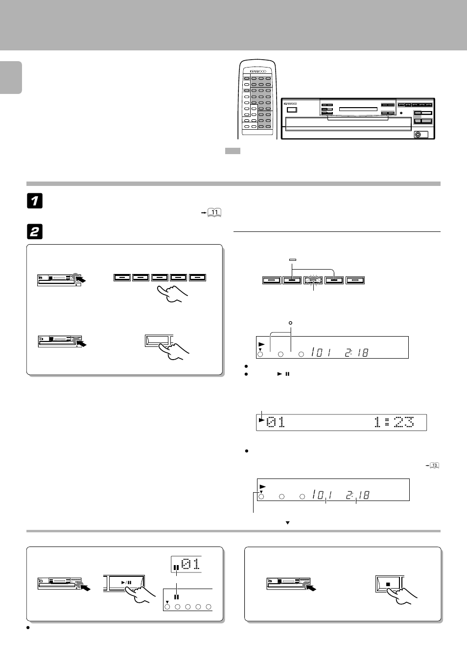 Normal play (track mode), Playing tracks in order from track no. 1, Start playback | Kenwood DPF-R6010 User Manual | Page 10 / 28