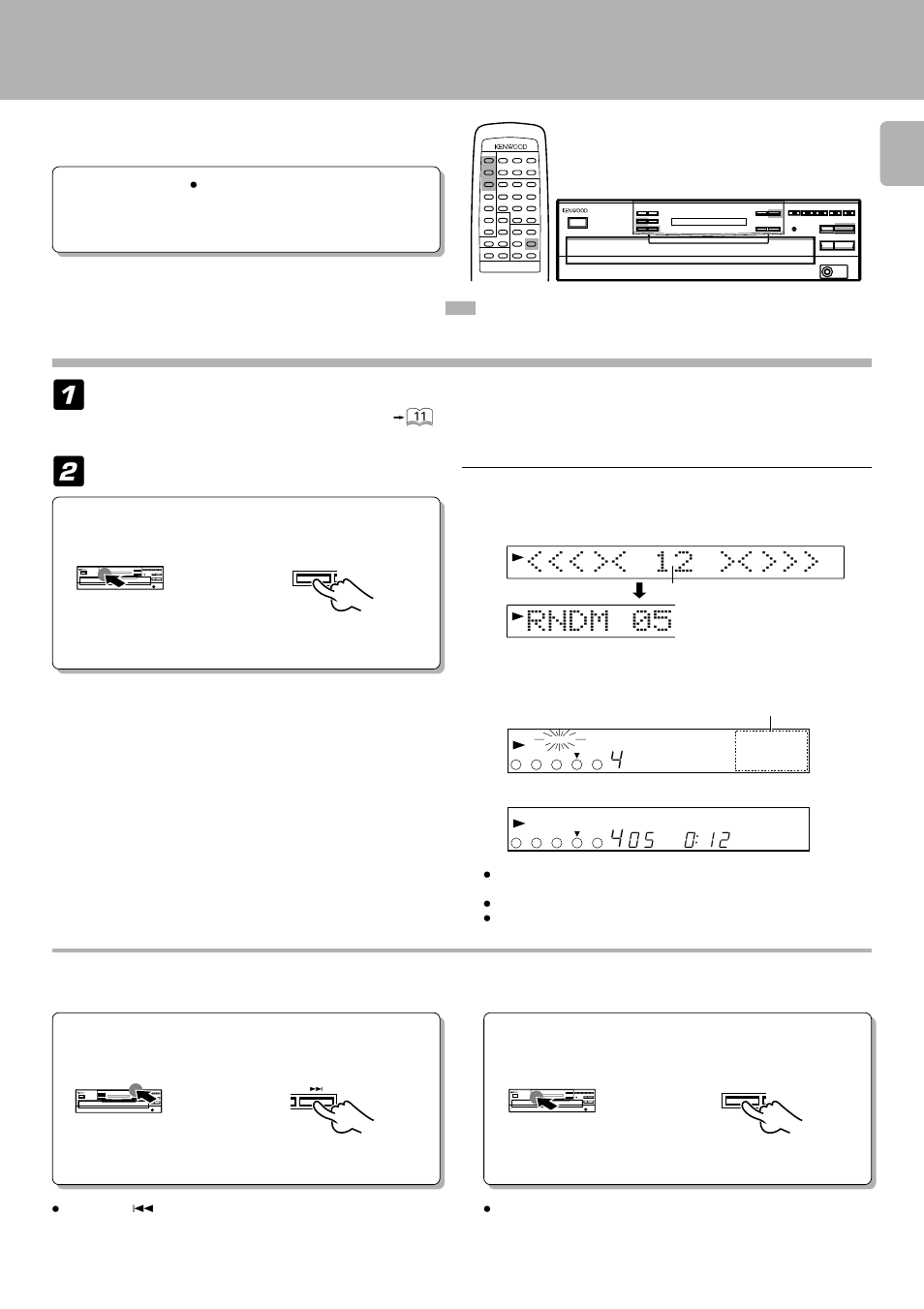 Playback in a random order (random playback), Preparation, Press the random key | Kenwood DPF-R6010 User Manual | Page 17 / 28