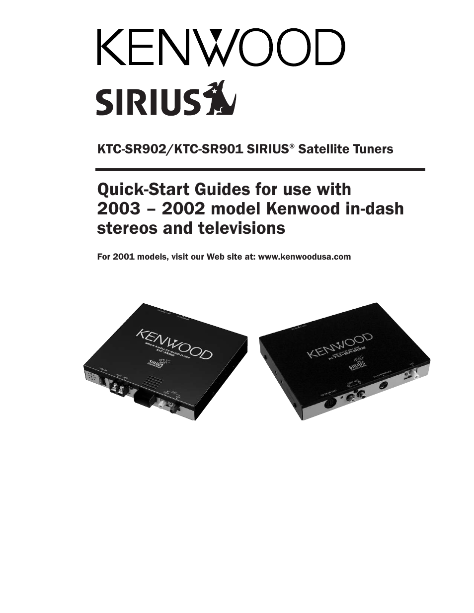 Kenwood SIRIUS KTC-SR901 User Manual | 7 pages