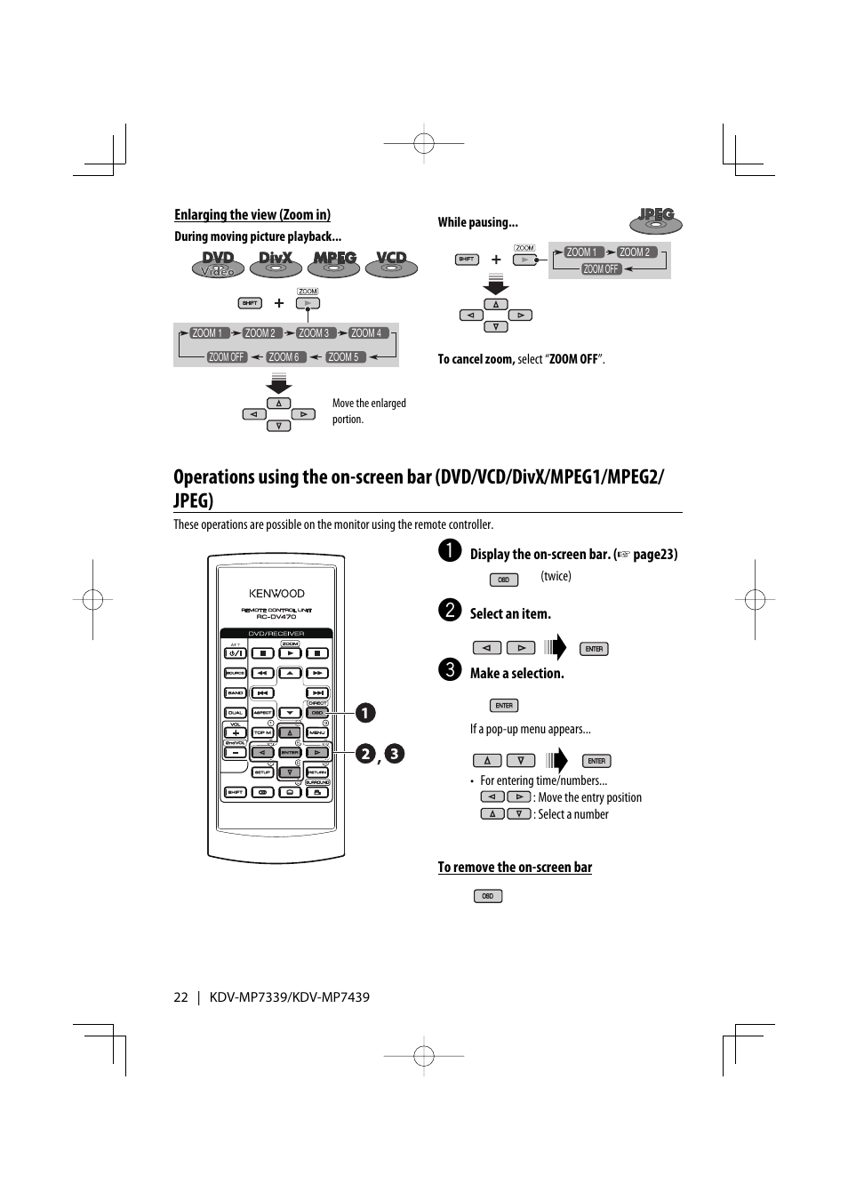 Kenwood KDV-MP7339 User Manual | Page 22 / 44