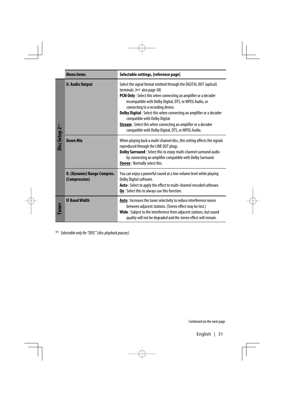 Kenwood KDV-MP7339 User Manual | Page 31 / 44