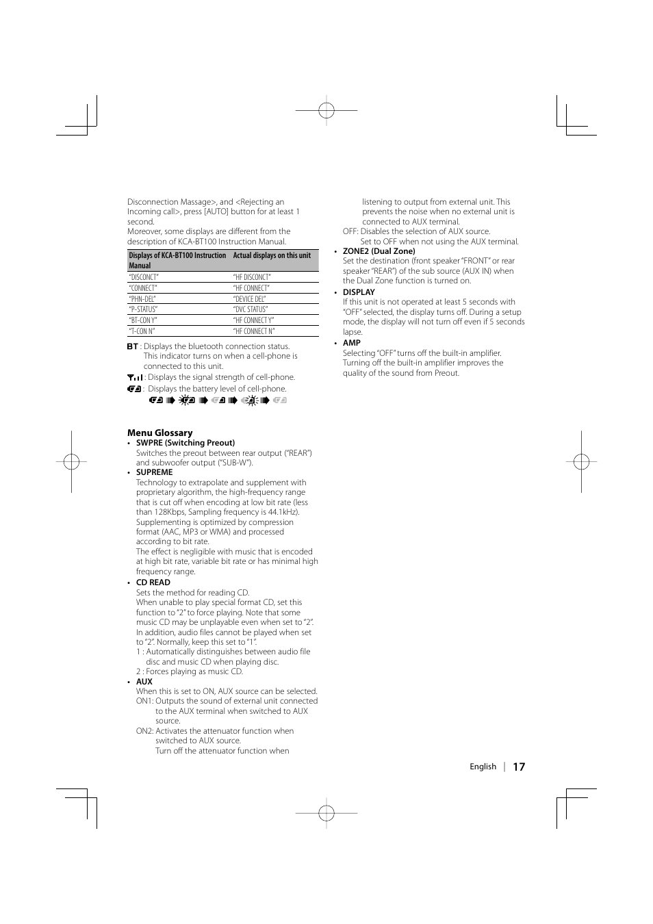Kenwood eXcelon KDC-X492 User Manual | Page 17 / 68