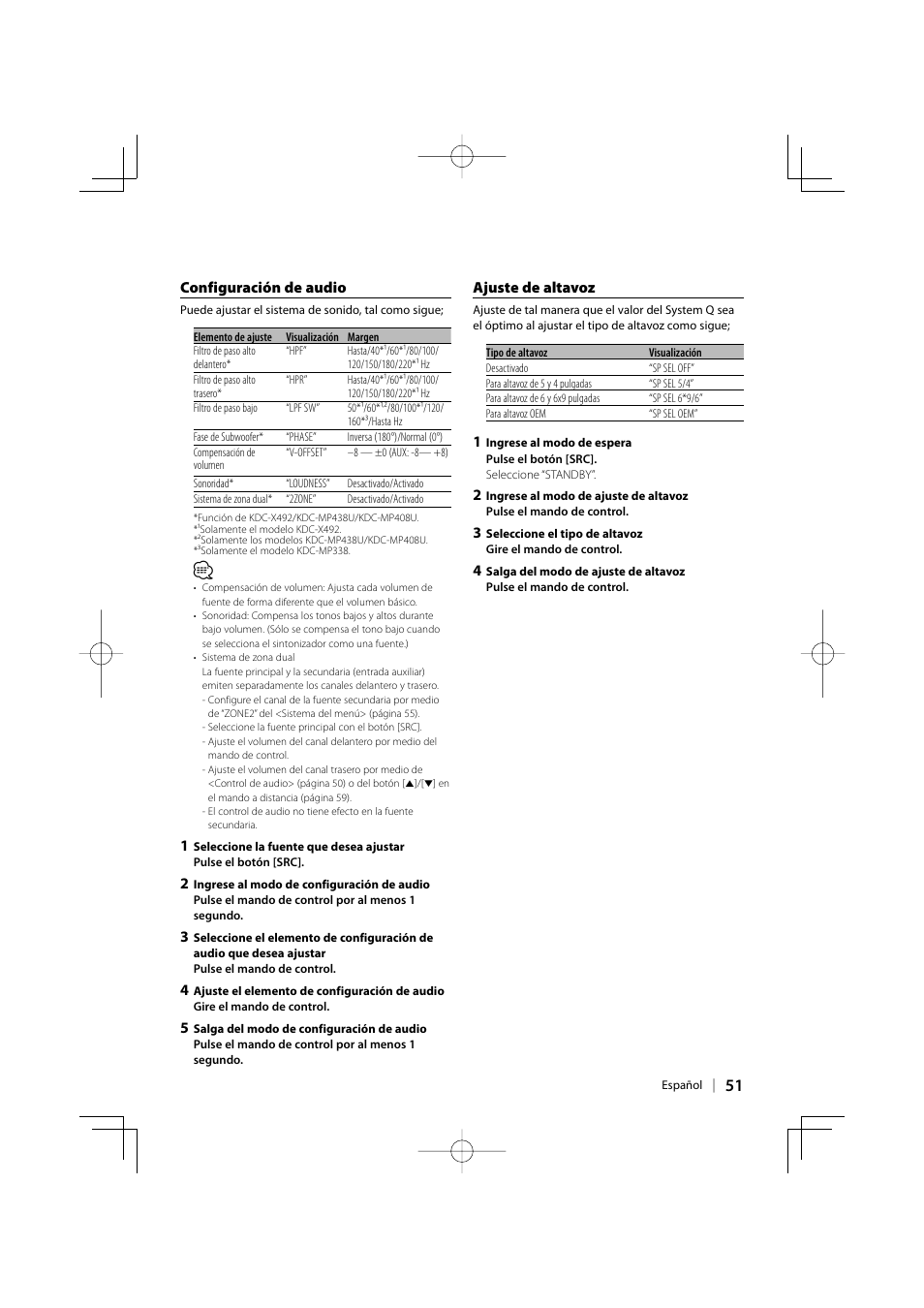 Kenwood eXcelon KDC-X492 User Manual | Page 51 / 68