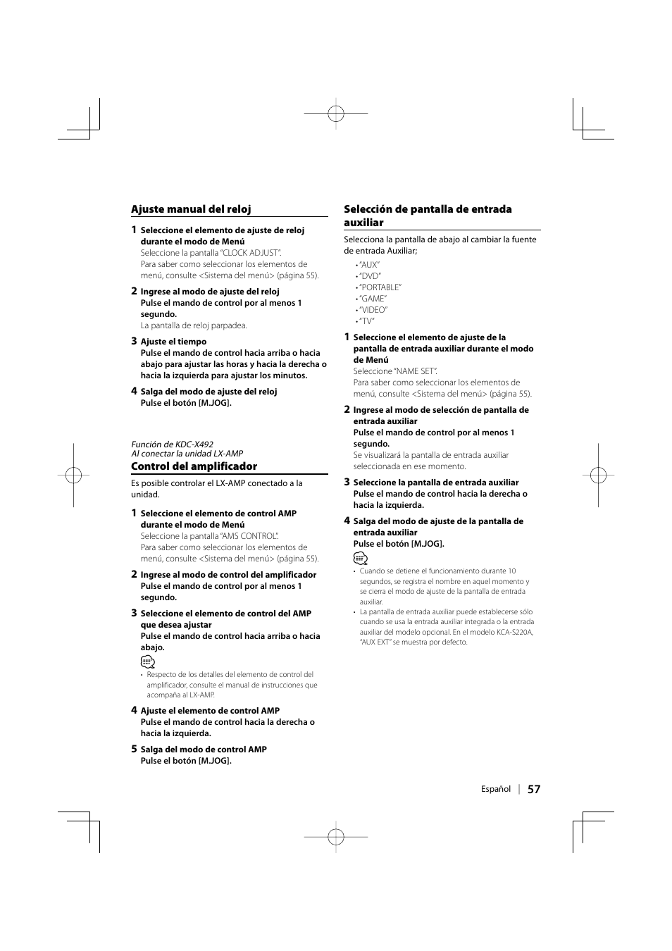 Kenwood eXcelon KDC-X492 User Manual | Page 57 / 68