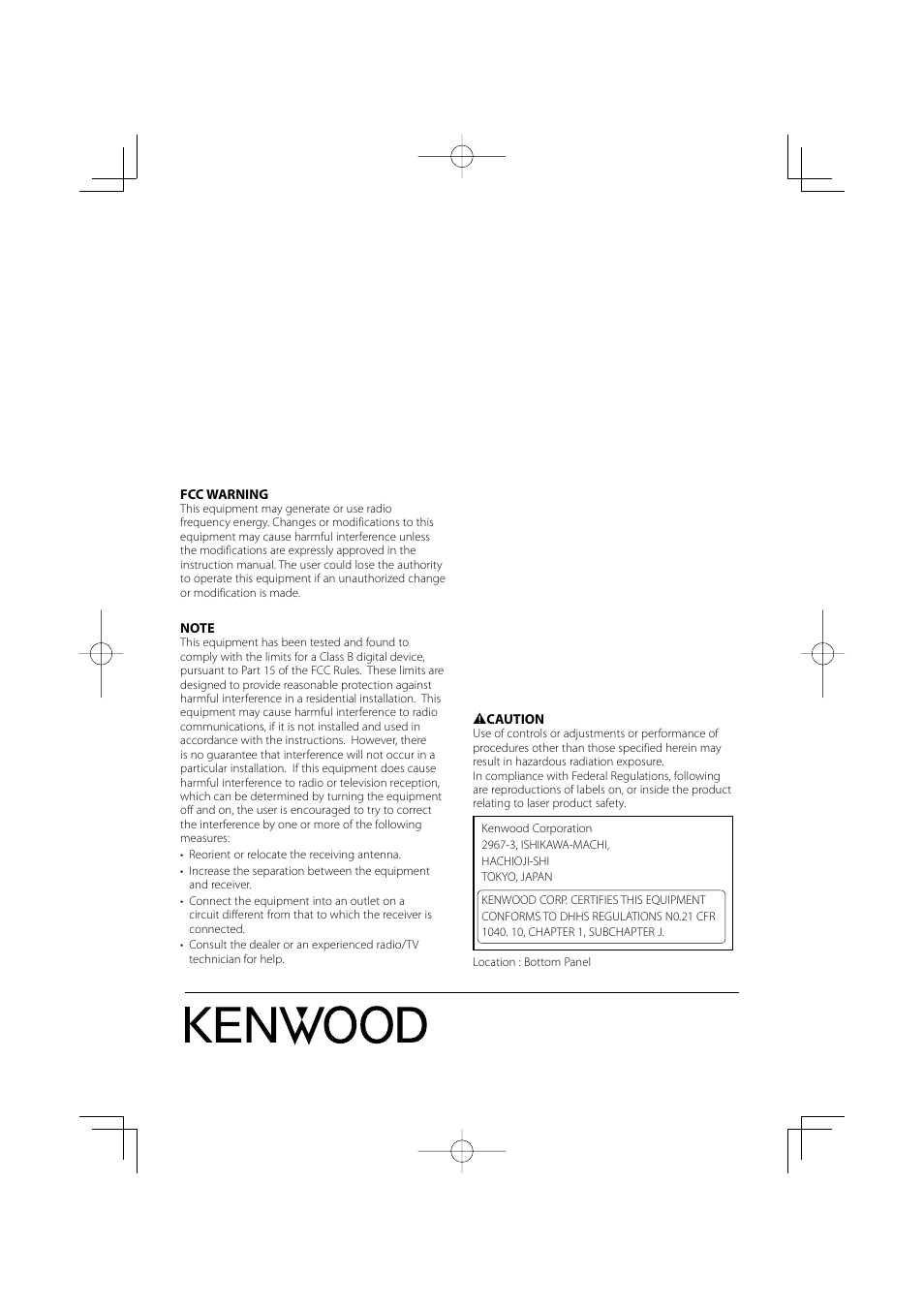 Kenwood eXcelon KDC-X492 User Manual | Page 68 / 68