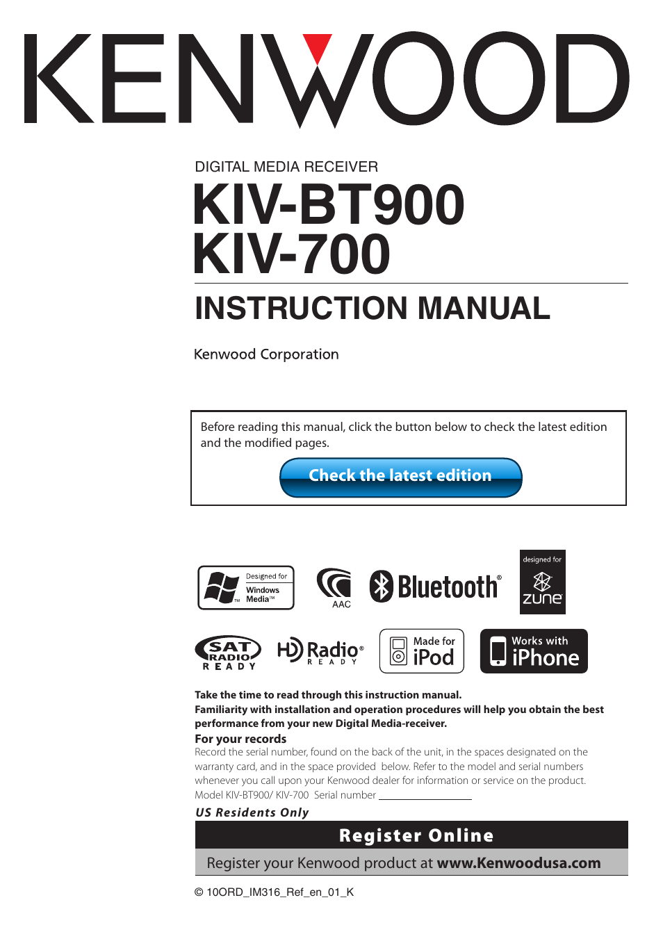 Kenwood KIV700 User Manual | 84 pages