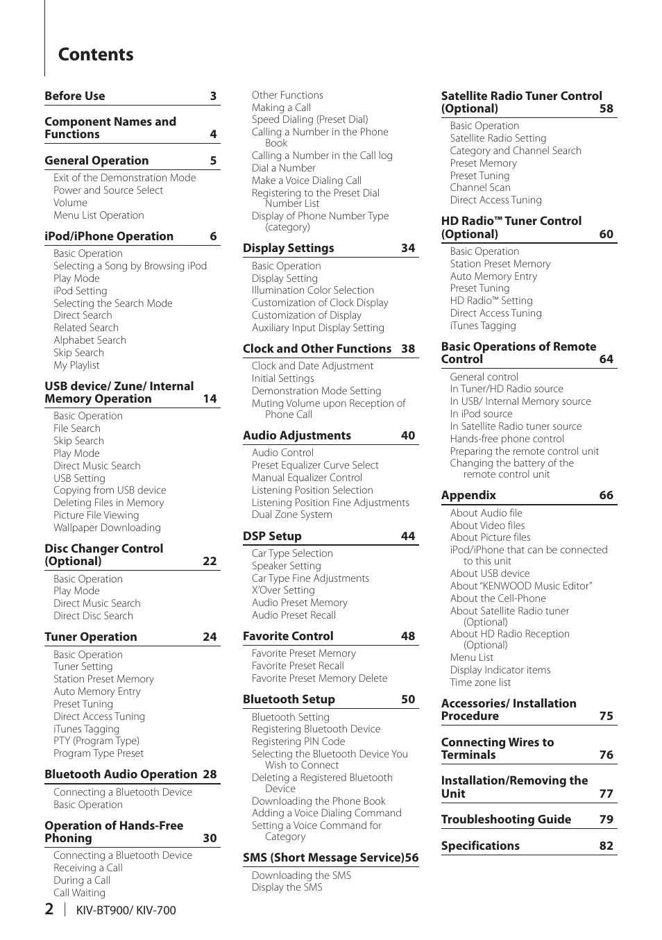 Kenwood KIV700 User Manual | Page 2 / 84