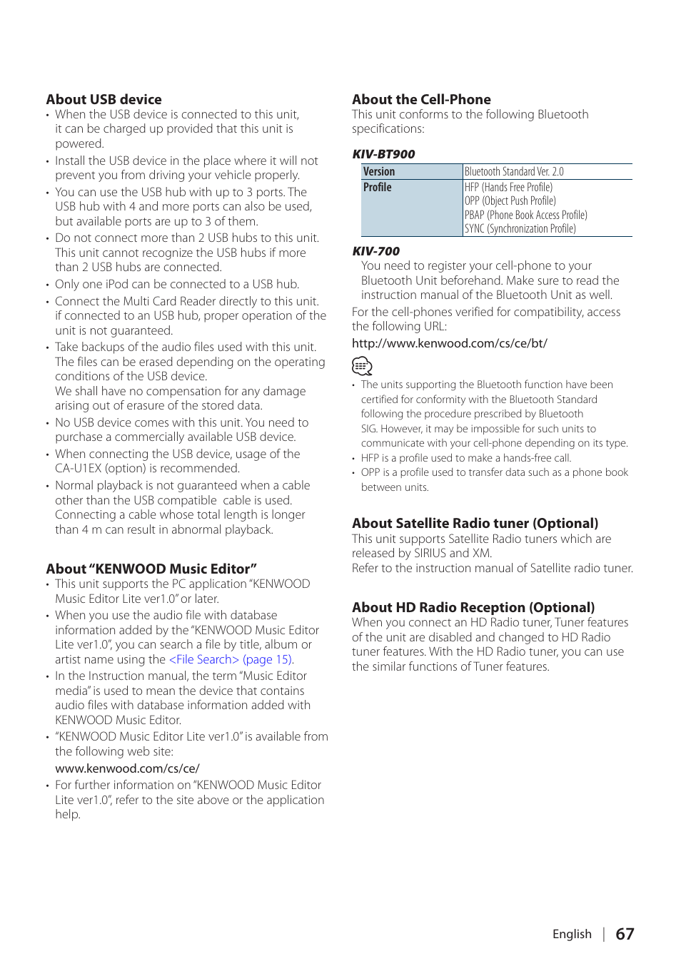 Kenwood KIV700 User Manual | Page 67 / 84