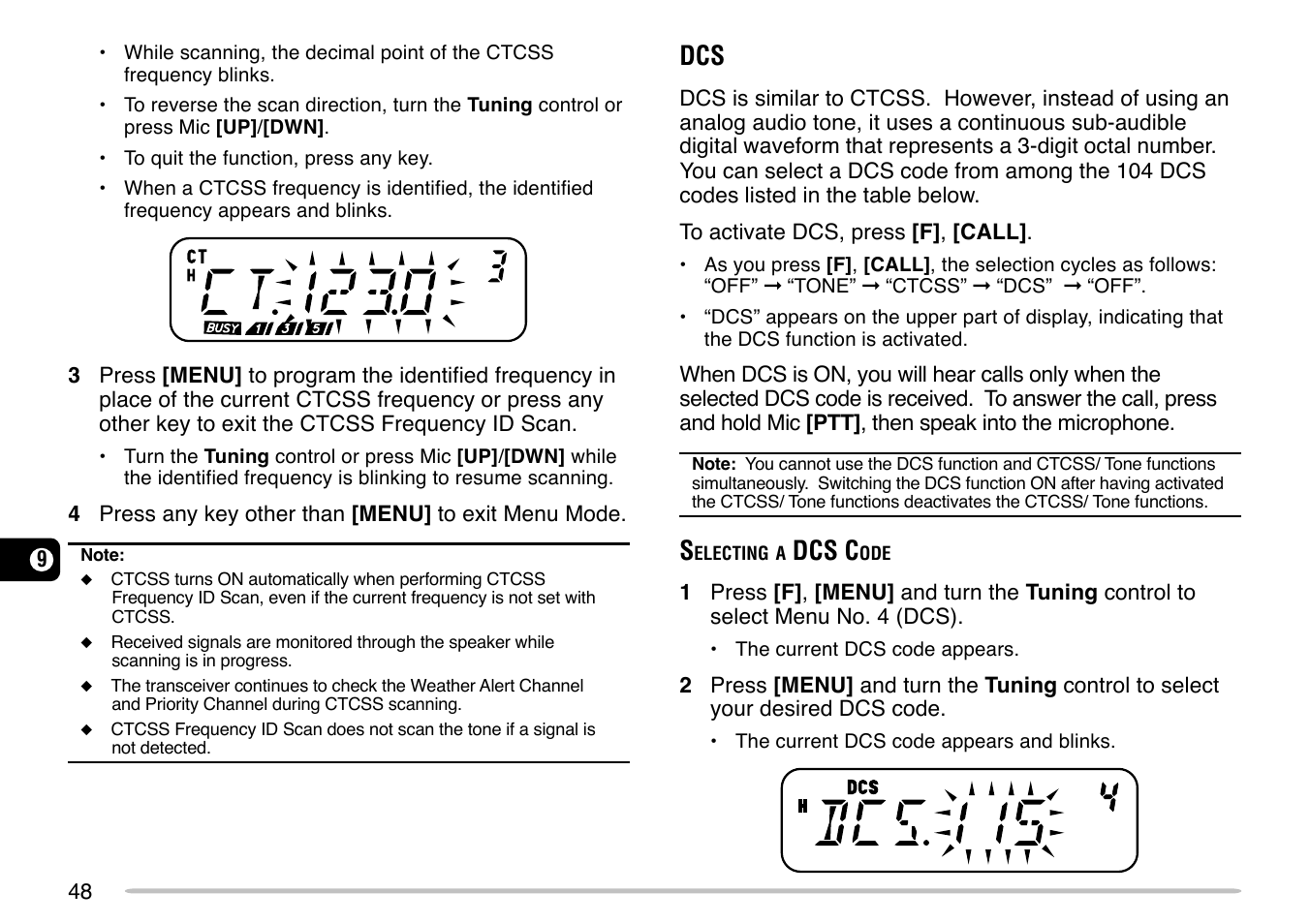 Dcs c | Kenwood TM-271 User Manual | Page 54 / 80