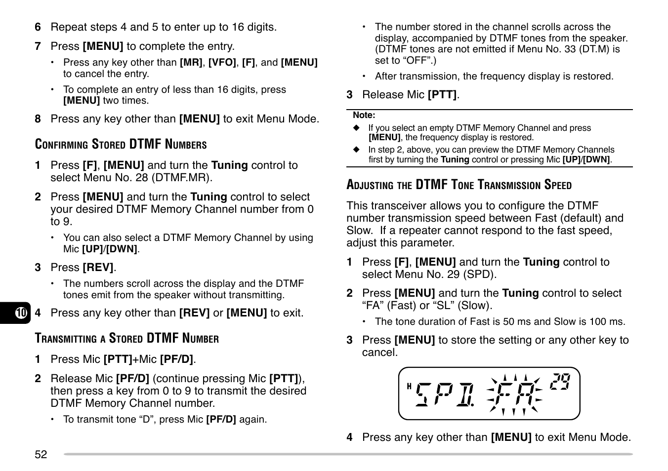 Dtmf n, Dtmf t | Kenwood TM-271 User Manual | Page 58 / 80