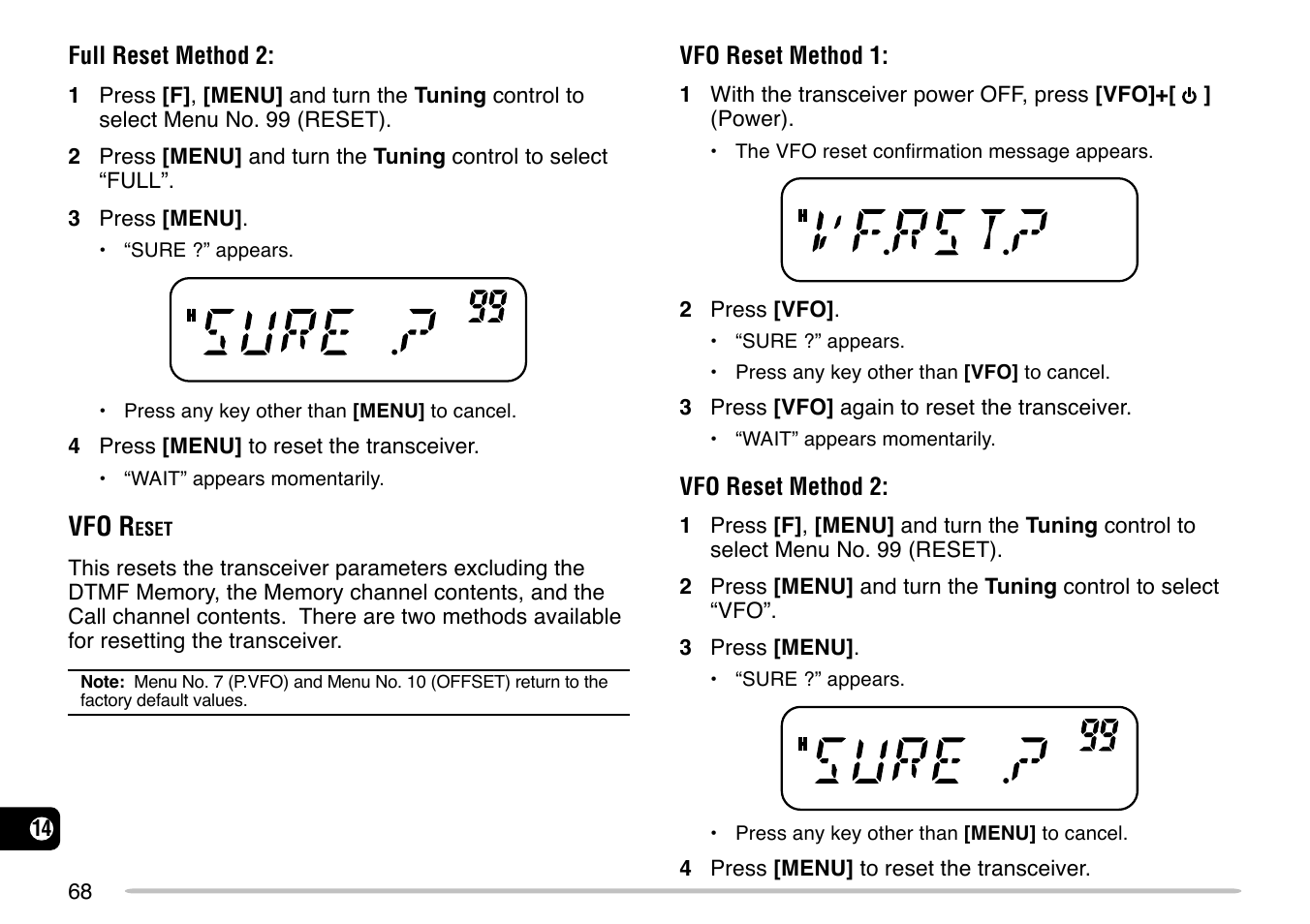 Vfo r | Kenwood TM-271 User Manual | Page 74 / 80