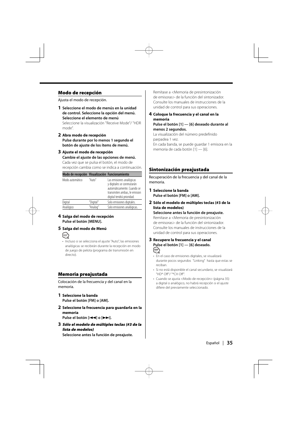 Kenwood HD Radio TUNER User Manual | Page 35 / 44