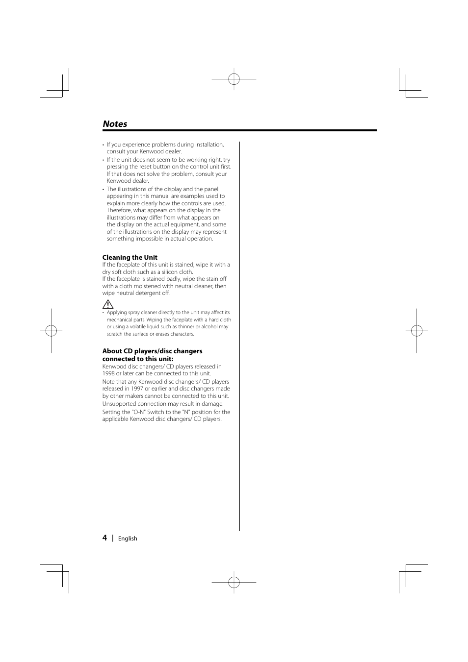 Kenwood HD Radio TUNER User Manual | Page 4 / 44