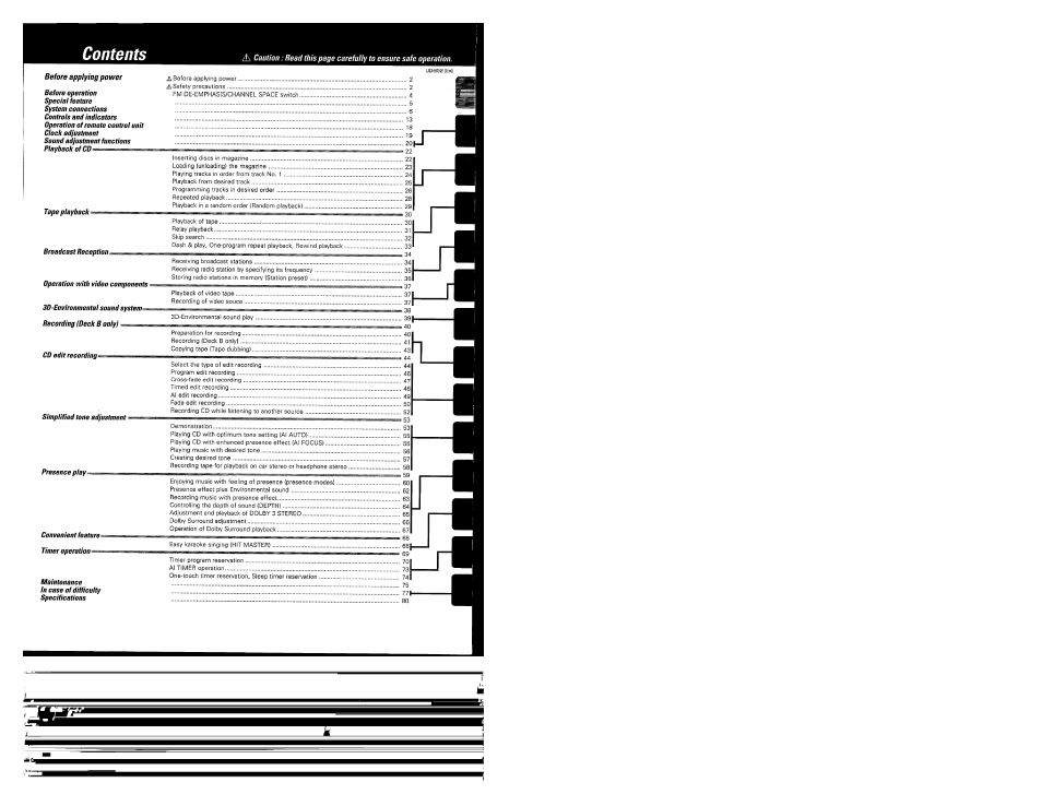Kenwood UD-952 User Manual | Page 3 / 84
