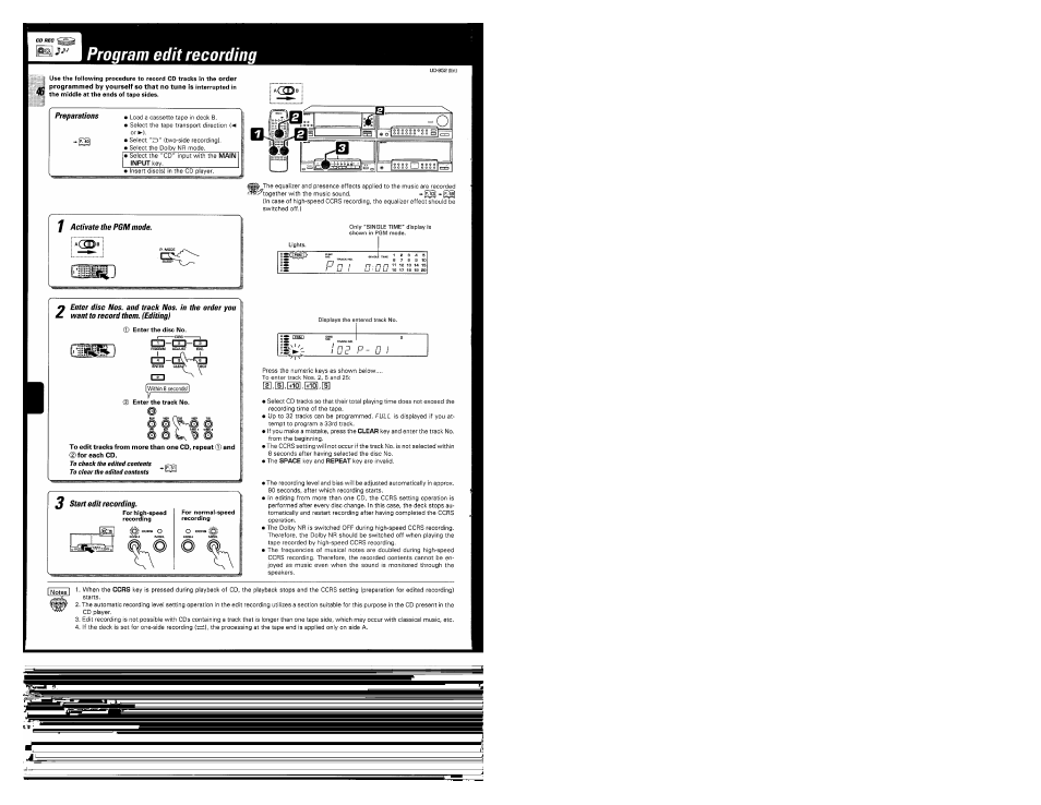 Program edit recording, Slj’j | Kenwood UD-952 User Manual | Page 46 / 84