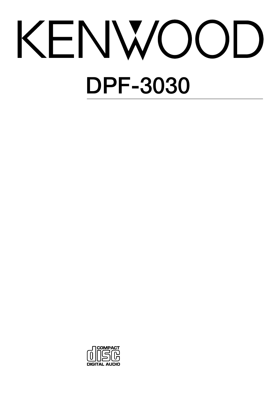 Kenwood DPF-3030 User Manual | 24 pages