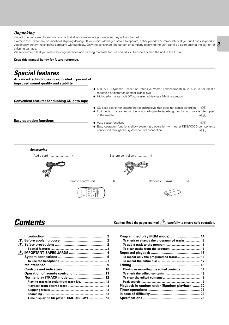 Kenwood DPF-3030 User Manual | Page 3 / 24