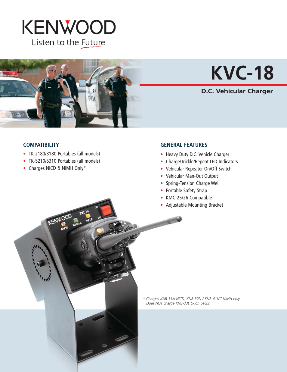 Kenwood KVC-18 User Manual | 2 pages