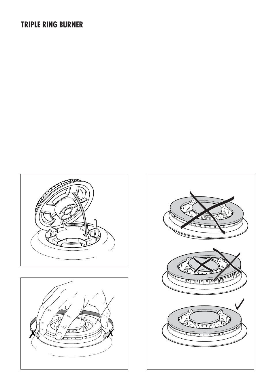 Triple ring burner | Kenwood CK 300 User Manual | Page 24 / 48