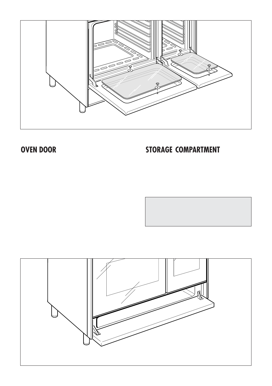 Oven door, Storage compartment | Kenwood CK 300 User Manual | Page 25 / 48