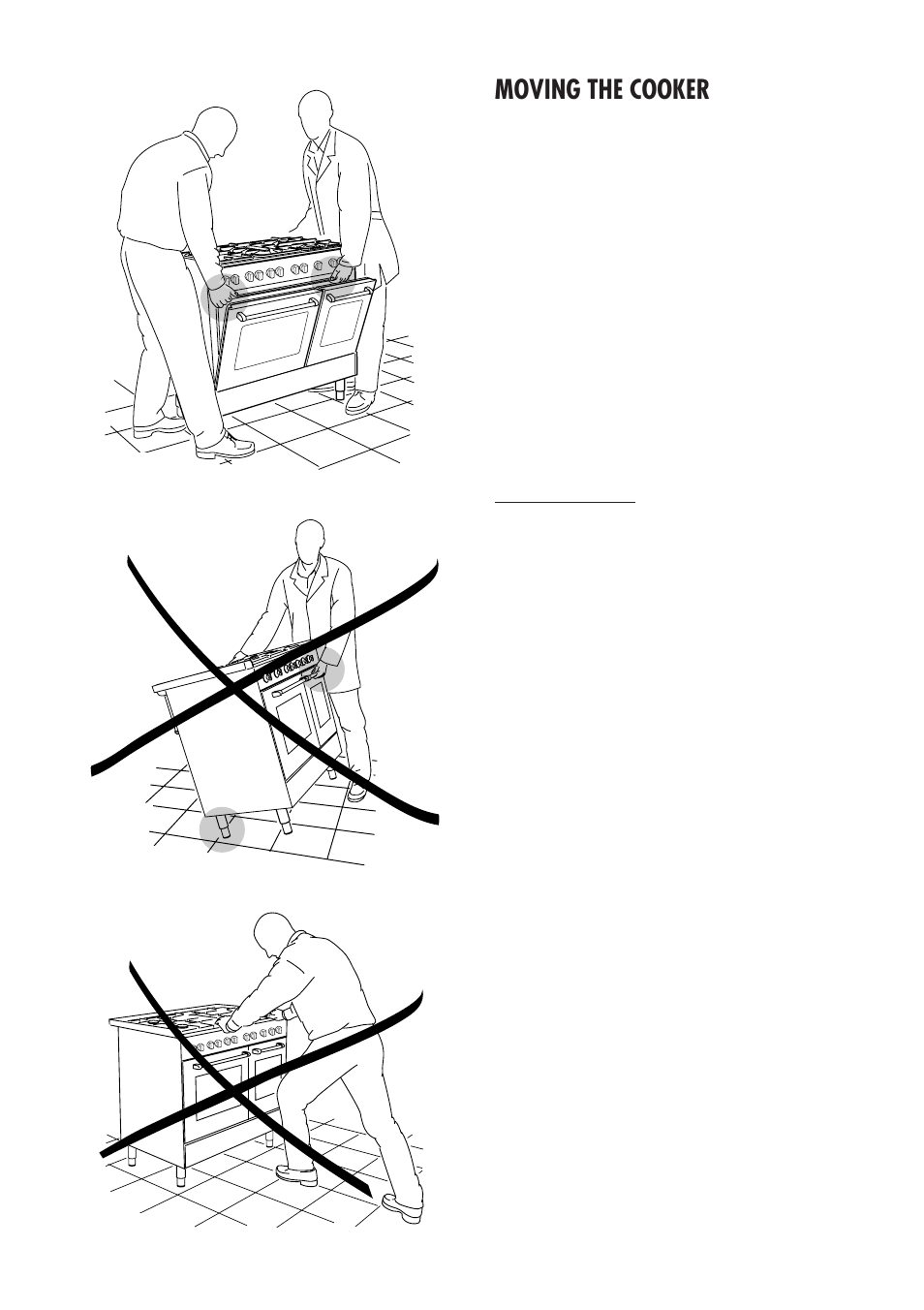 Moving the cooker | Kenwood CK 300 User Manual | Page 31 / 48