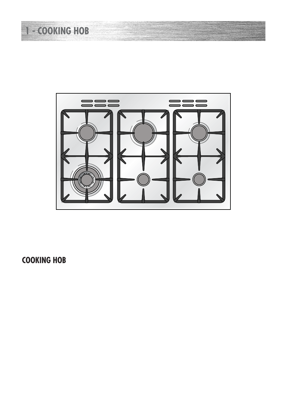 1 - cooking hob, Cooking hob | Kenwood CK 300 User Manual | Page 6 / 48