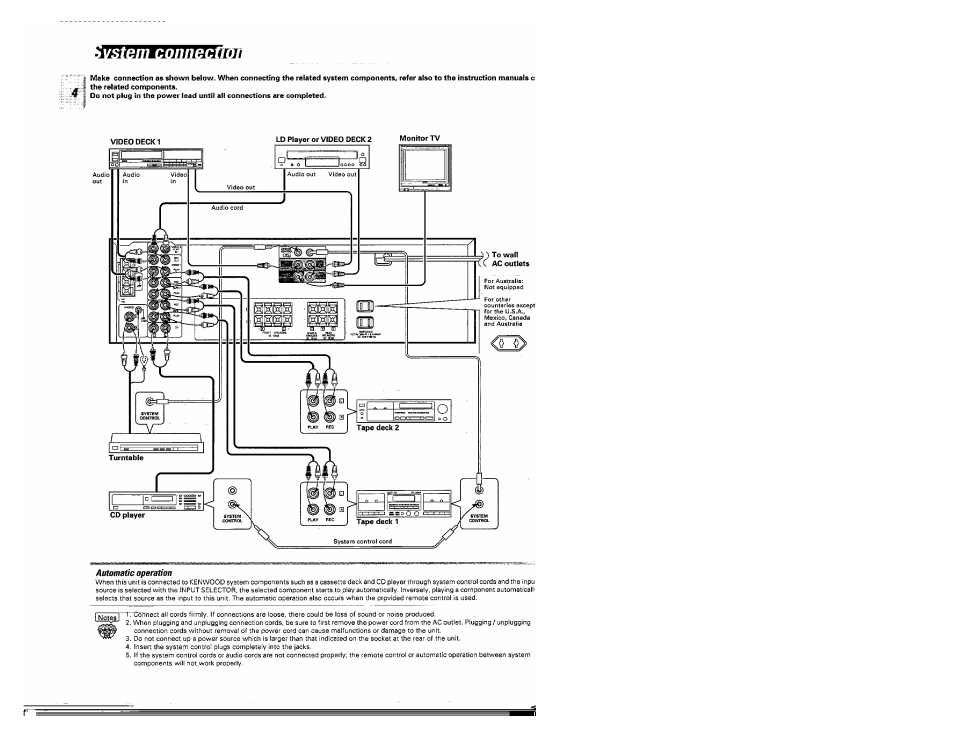 Mi4ne4>him»kwri, Automatic operation | Kenwood KR-V5560 User Manual | Page 4 / 24