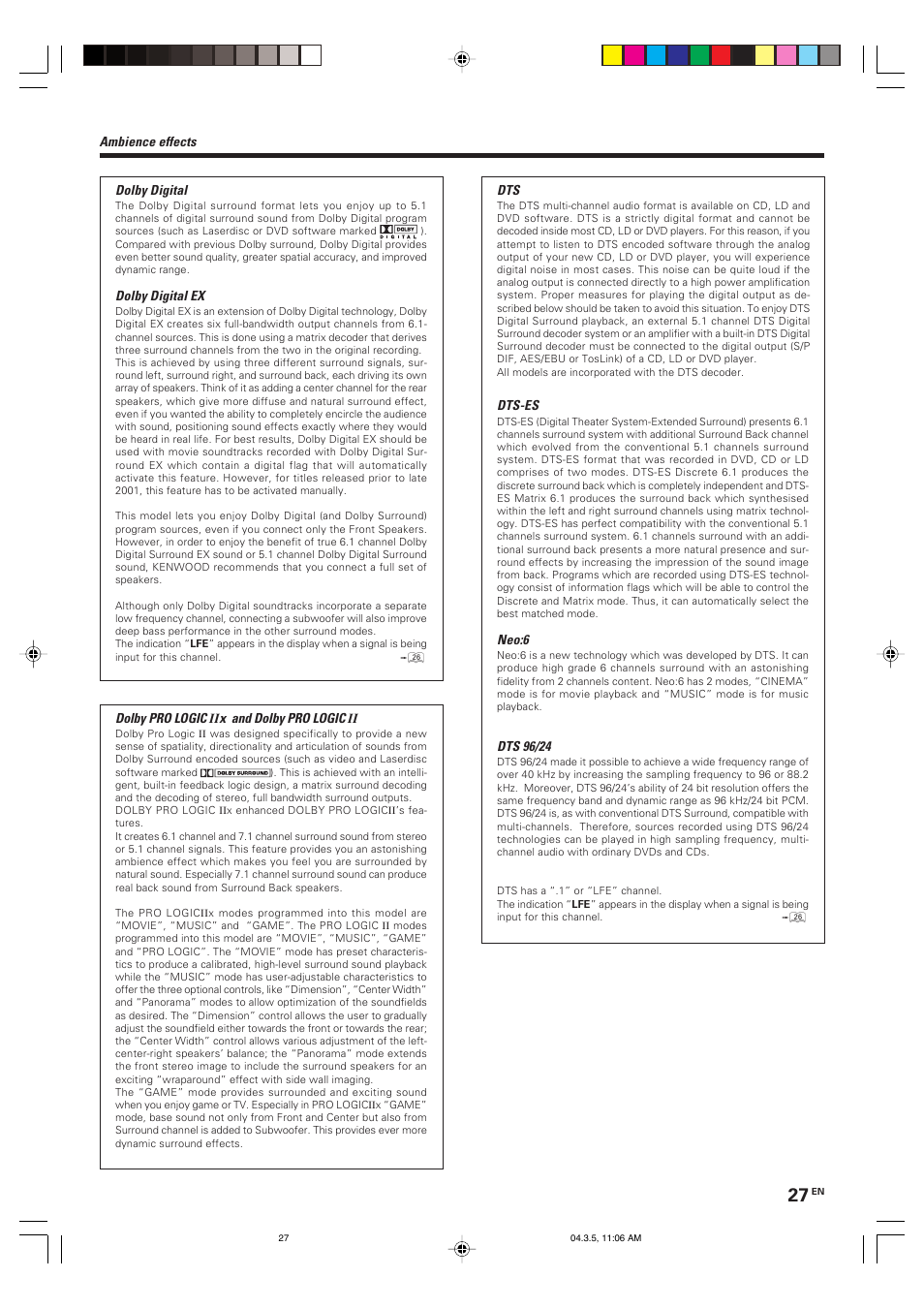 Kenwood VR-8050 User Manual | Page 27 / 44