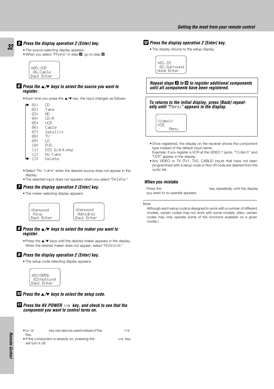 Kenwood KRF-V8030D User Manual | Page 32 / 42