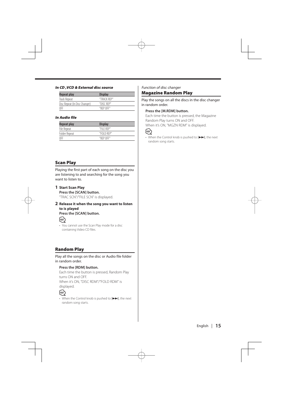 Kenwood KDC-MP5029VG User Manual | Page 15 / 32