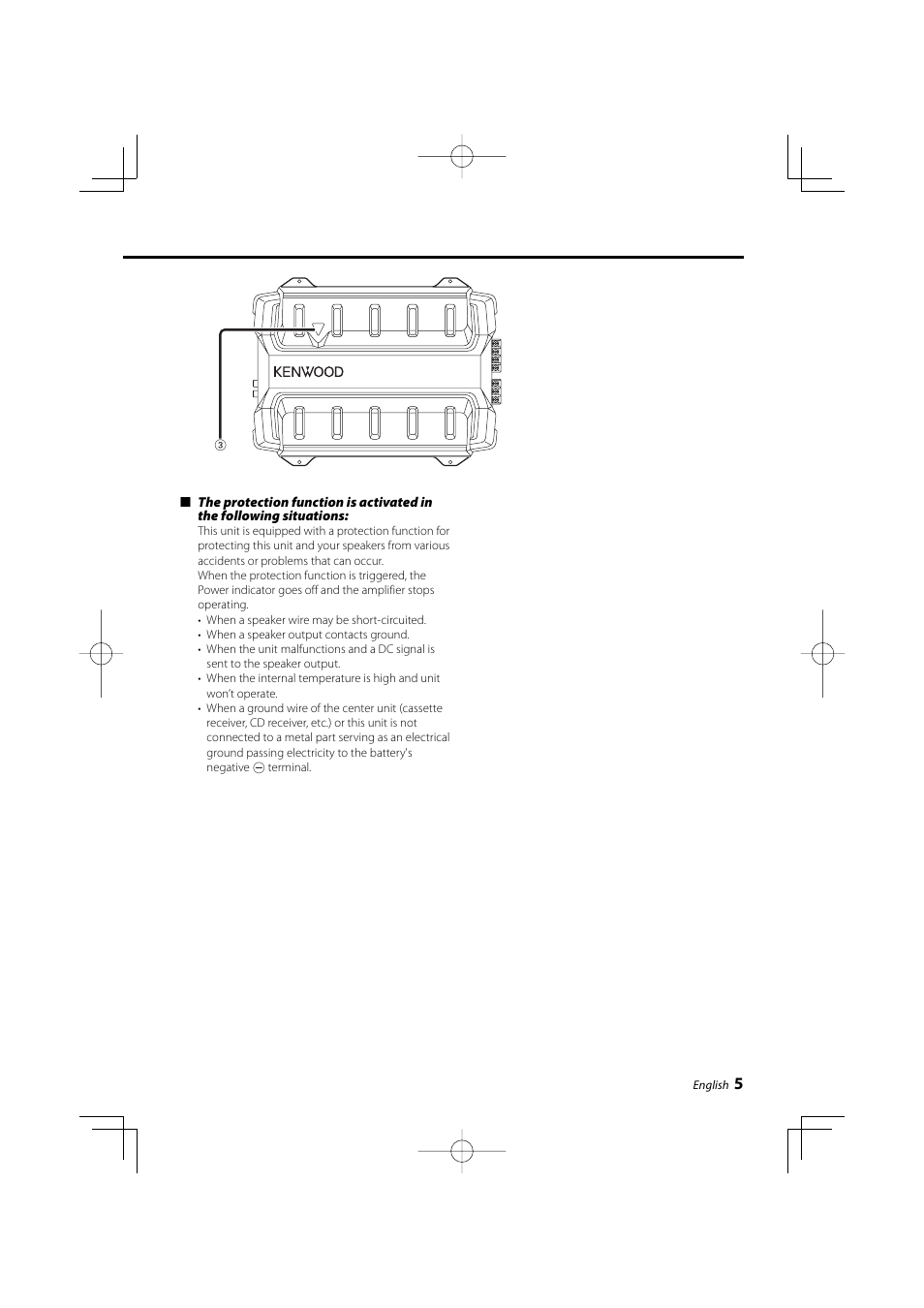 Kenwood KAC-6203 User Manual | Page 5 / 13