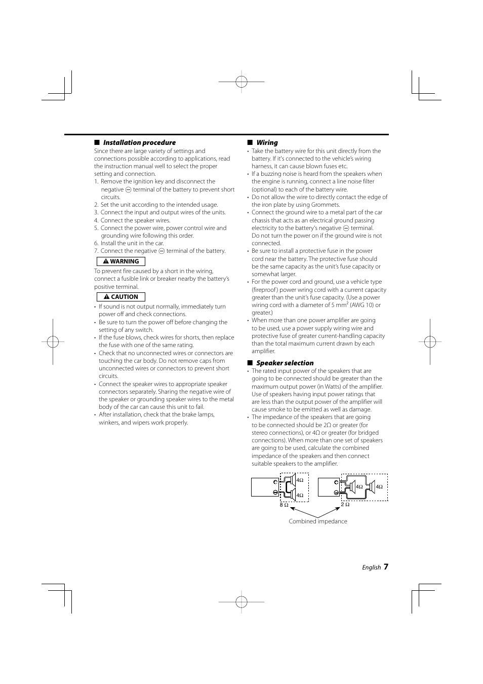 Kenwood KAC-6203 User Manual | Page 7 / 13