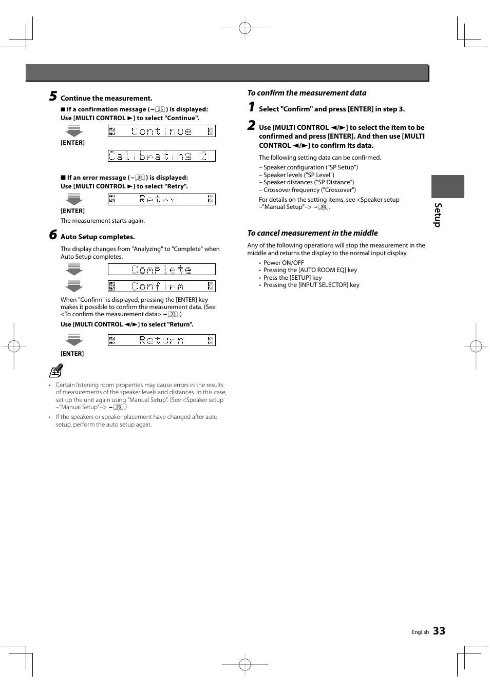 Set u p | Kenwood KRF-V9300D User Manual | Page 33 / 72