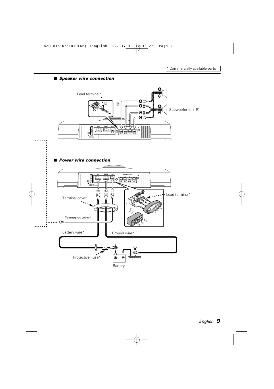 Kenwood KAC-8101D User Manual | Page 9 / 32