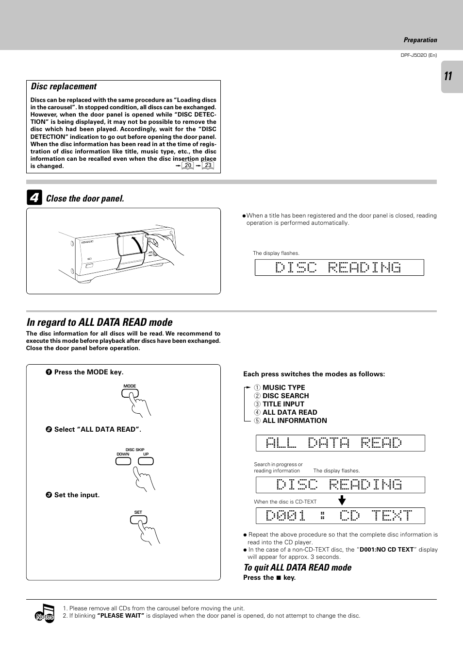 Kenwood DPF-J5020 User Manual | Page 11 / 32