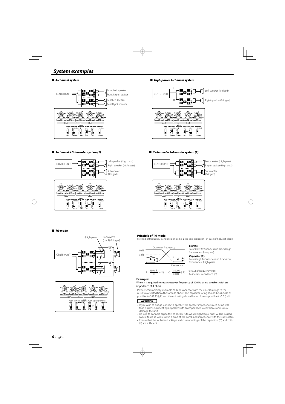System examples | Kenwood KAC-8403 User Manual | Page 6 / 20
