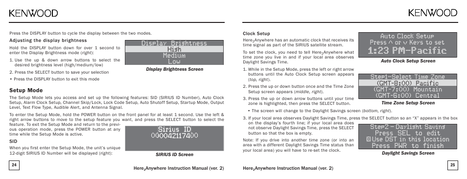 Setup mode | Kenwood KTC-H2A1 User Manual | Page 13 / 19