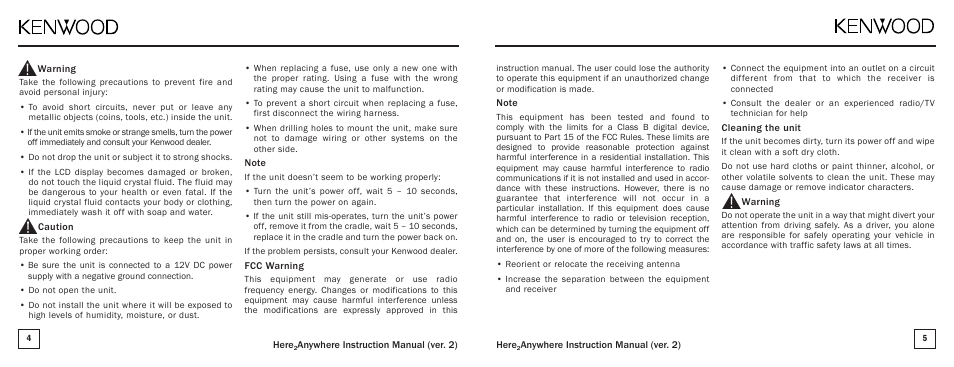 Kenwood KTC-H2A1 User Manual | Page 3 / 19