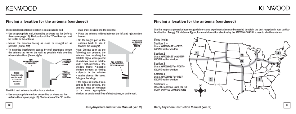 Finding a location for the antenna (continued) | Kenwood KTC-H2A1 User Manual | Page 7 / 19